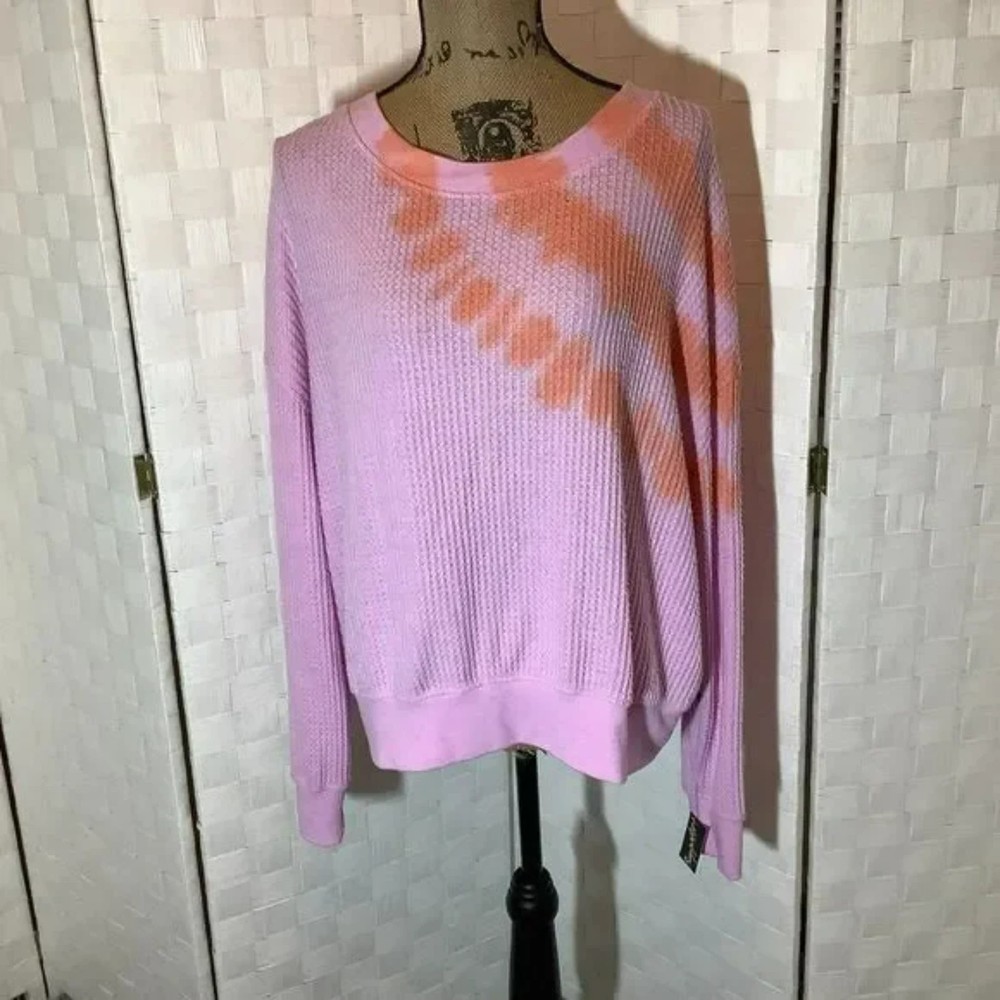 3 pack supplies tie dye waffle knit top
